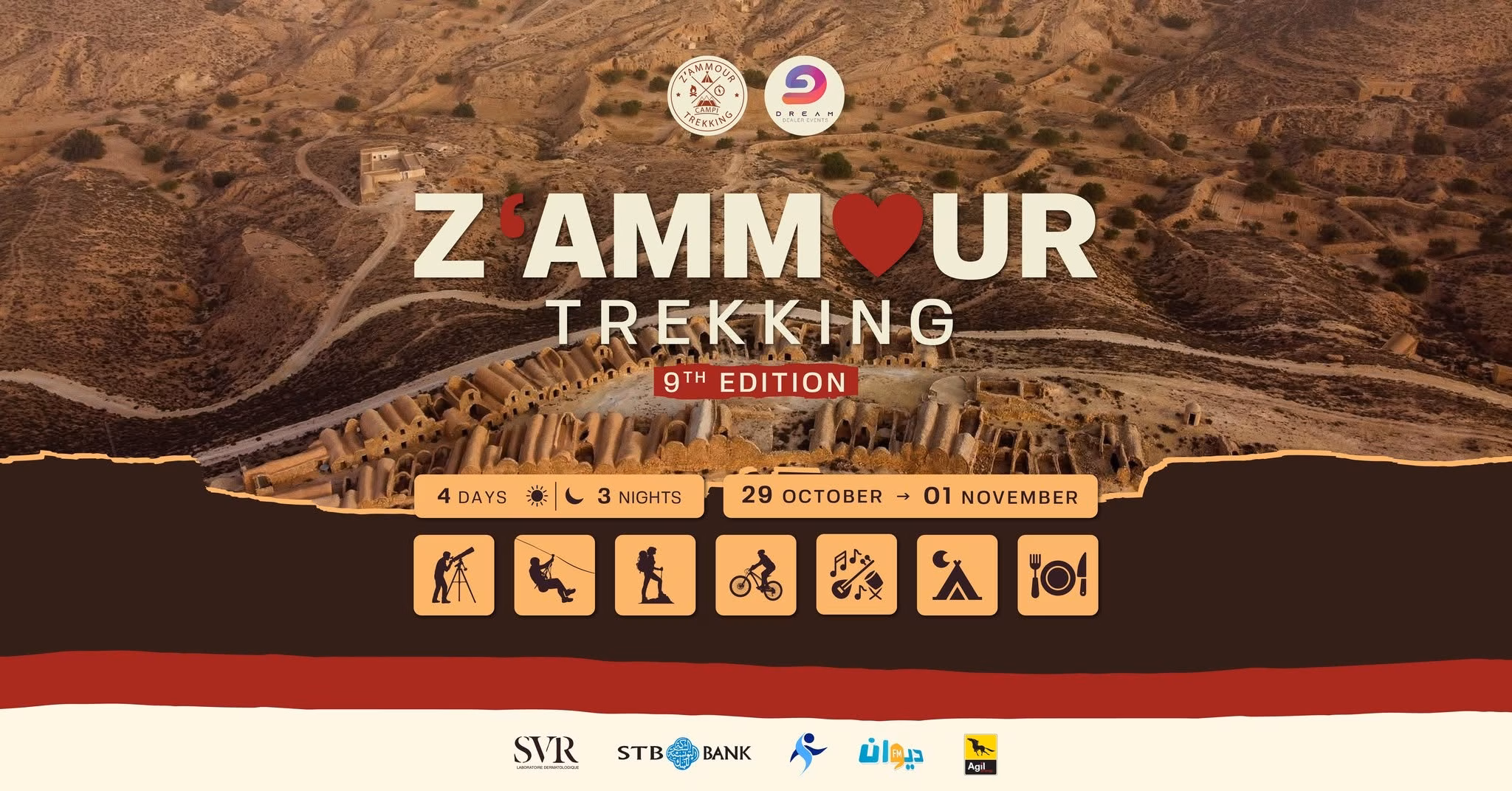 Z’AMMOUR TREKKING 2026 – 9ᵉ ÉDITION – 29, 30, 31 OCTOBRE & 1er NOVEMBRE 2026